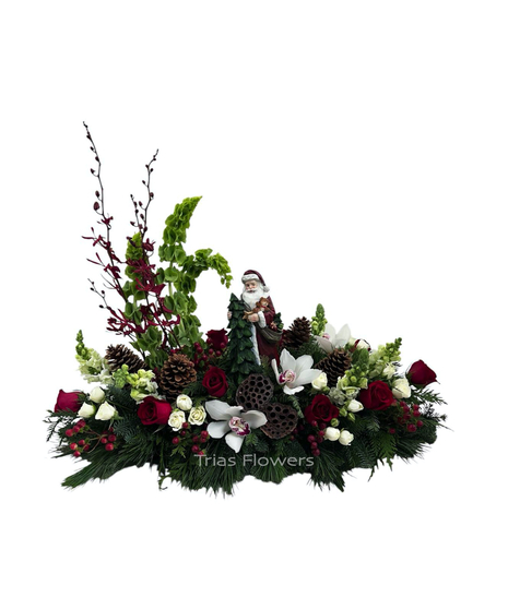 Elegant Santa  Centerpiece